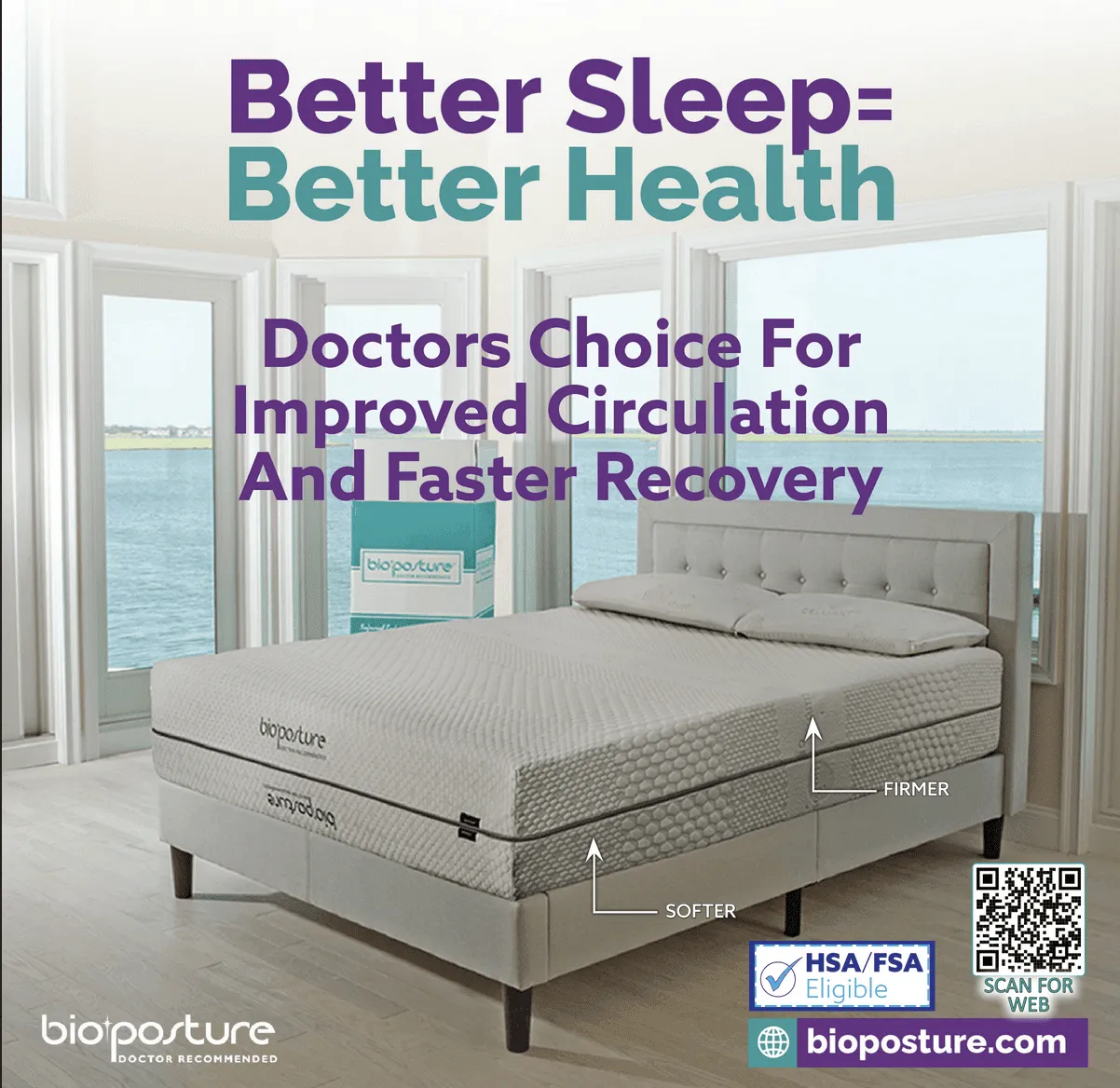 BioPosture Eterna 12" Dual Comfort Mattress